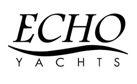 Echo Yachts logo with the word ECHO in large, elegant font above a wavy line, and the word YACHTS in smaller capital letters below.