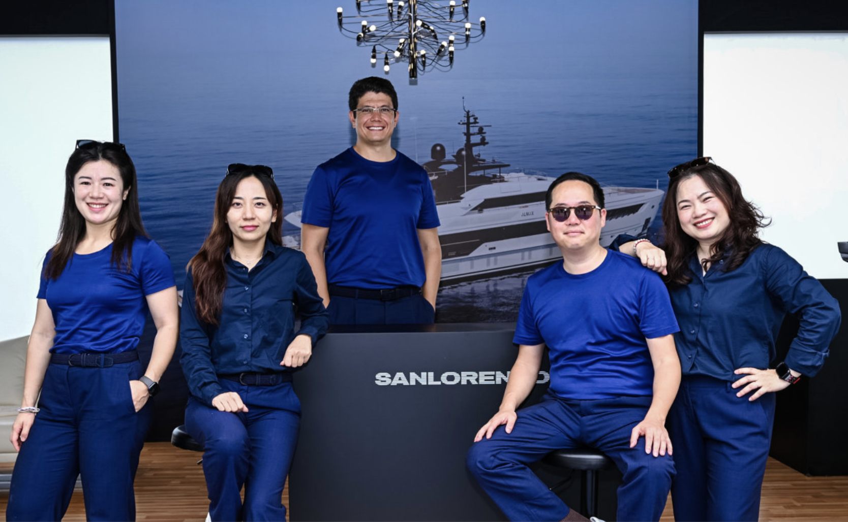 The Sanlorenzo China team at the Shanghai International Yachting Week