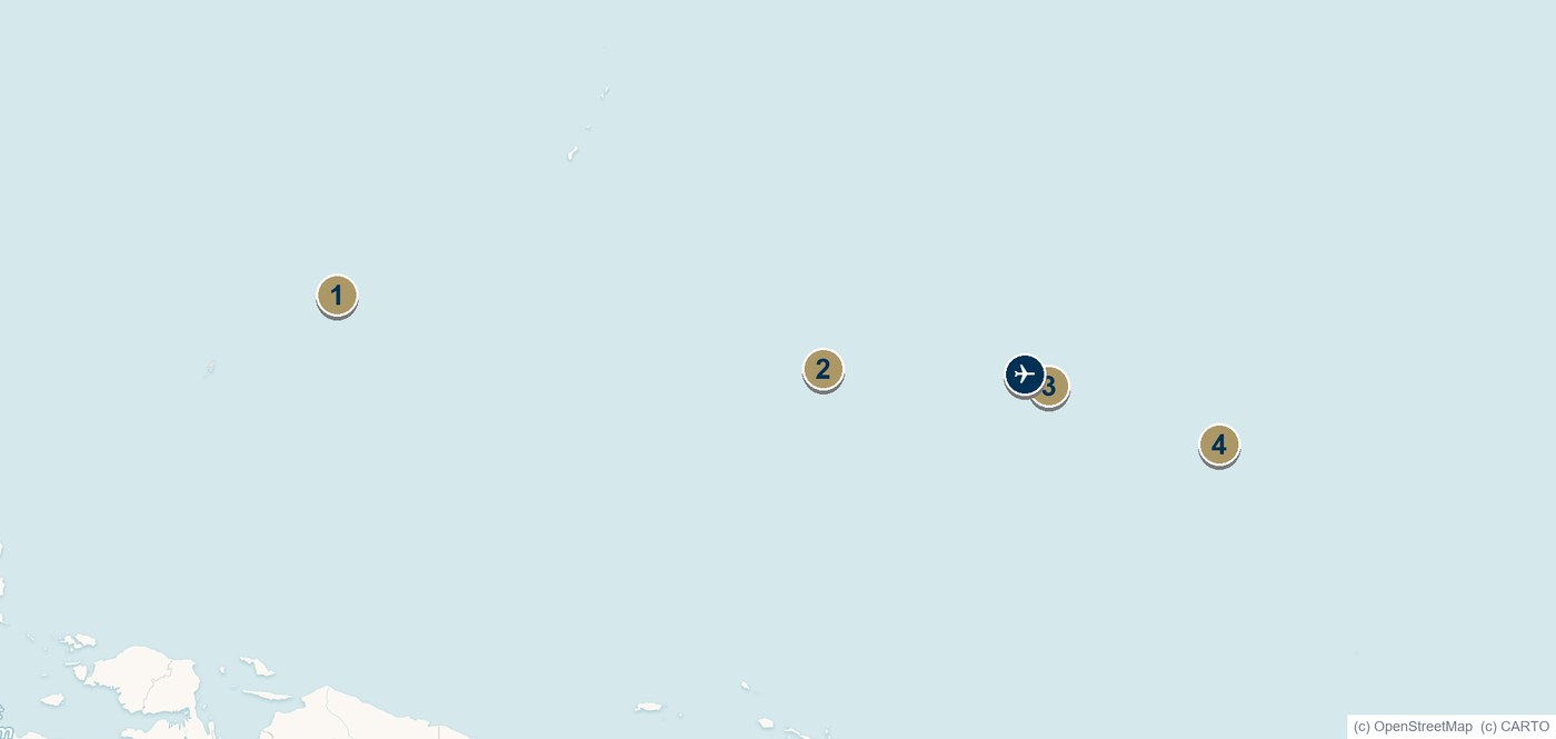 Map of the Federated States of Micronesia showing Yap, Chuuk, Pohnpei and Kosrae
