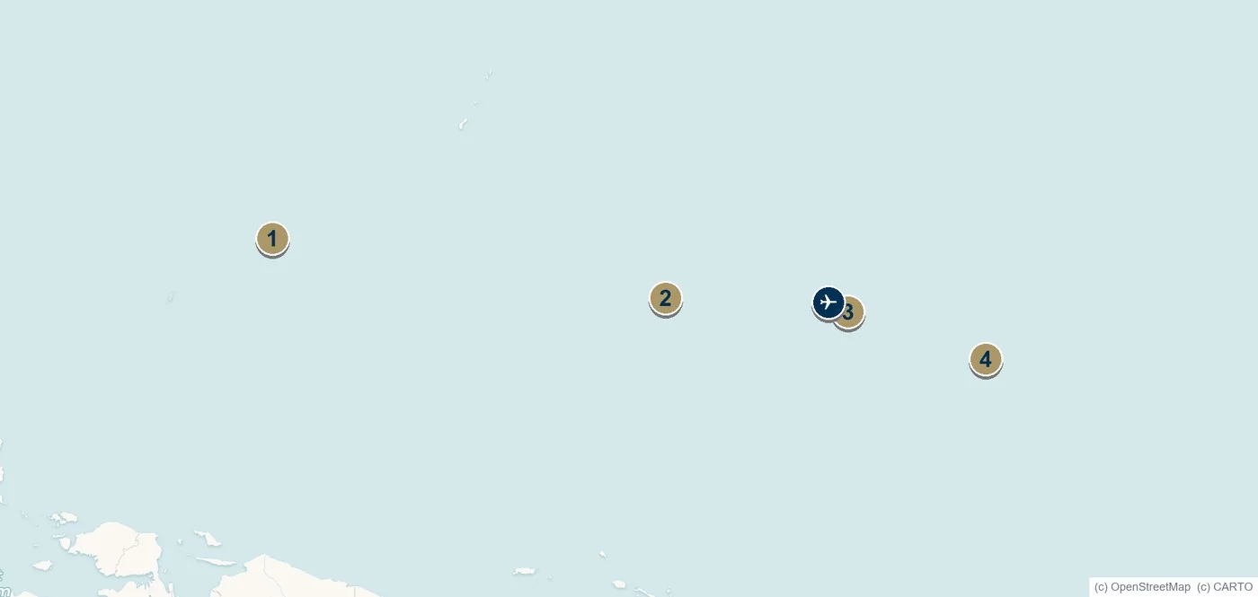 Map of the Federated States of Micronesia showing Yap, Chuuk, Pohnpei and Kosrae