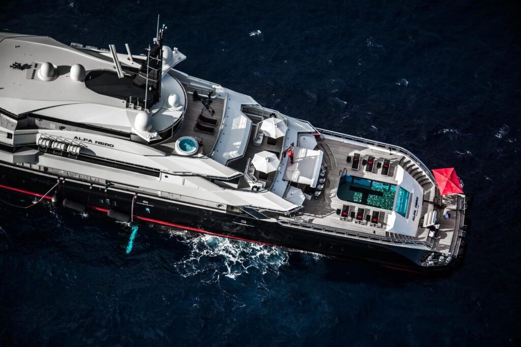 M/Y ALFA NERO from the air