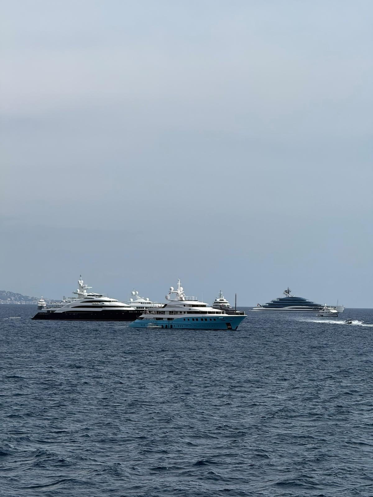 FEMA Marine-managed yachts at anchor off Monaco