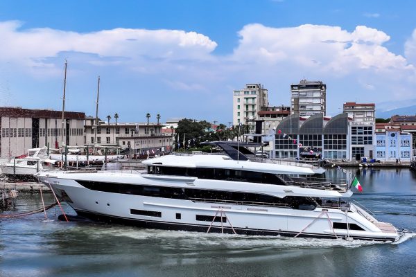 Benetti Class 44M M/Y Lumina slipway launch in Viareggio
