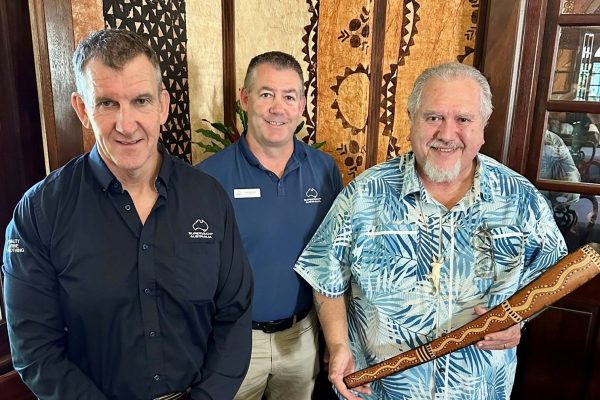 Superyacht Australia representatives meet the President of French Polynesia in Papeete